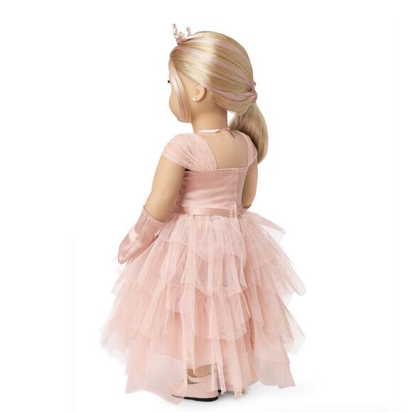 NEW American Girl WINTER PRINCESS DOLL Blonde Pink Hair Swarovski Crystal Tiara - Picture 3 of 13